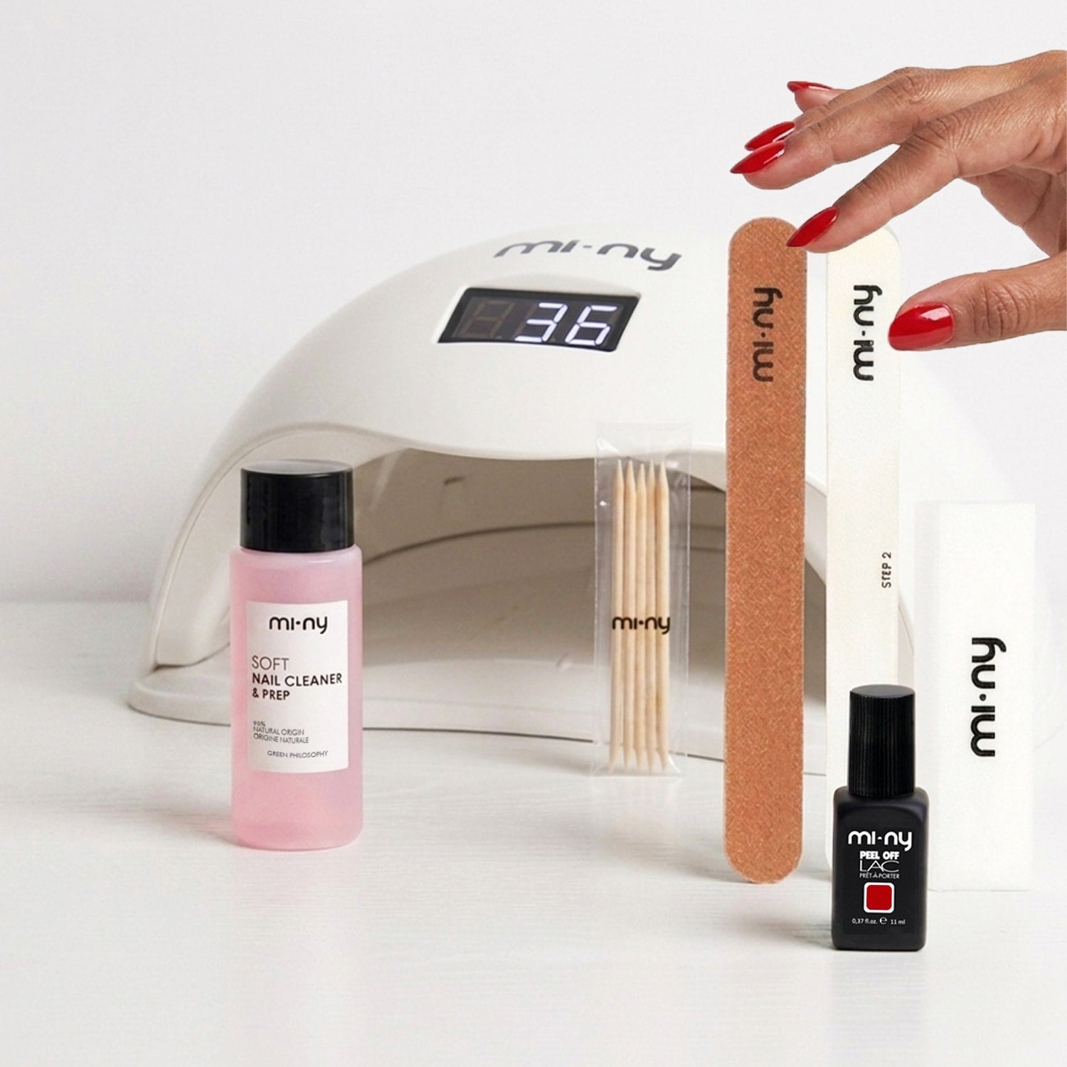 KIT PEEL OFF LAC unghie normali con lampada led pro