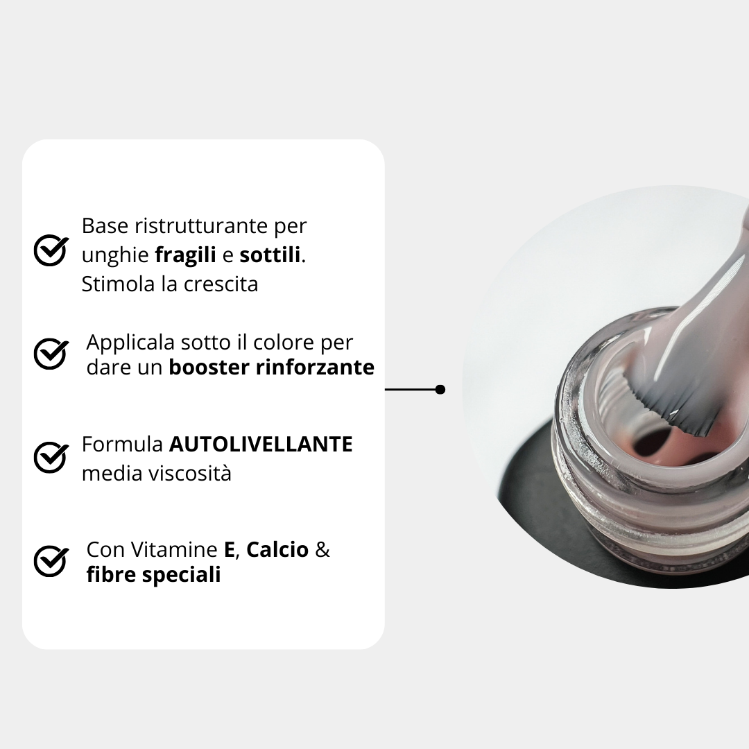 FIBER OVERLAY GEL BEIGE für brüchige & dünne Nägel