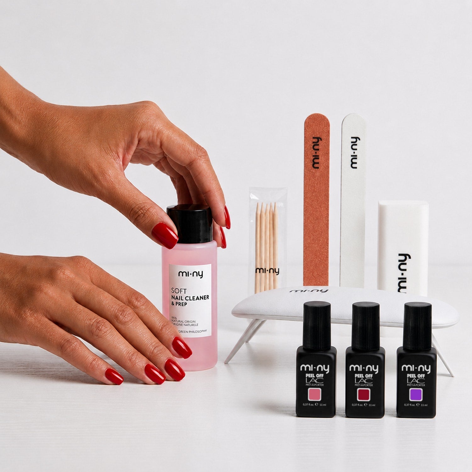 KIT PEEL OFF NAILS normal with 4 nail polishes of your choice