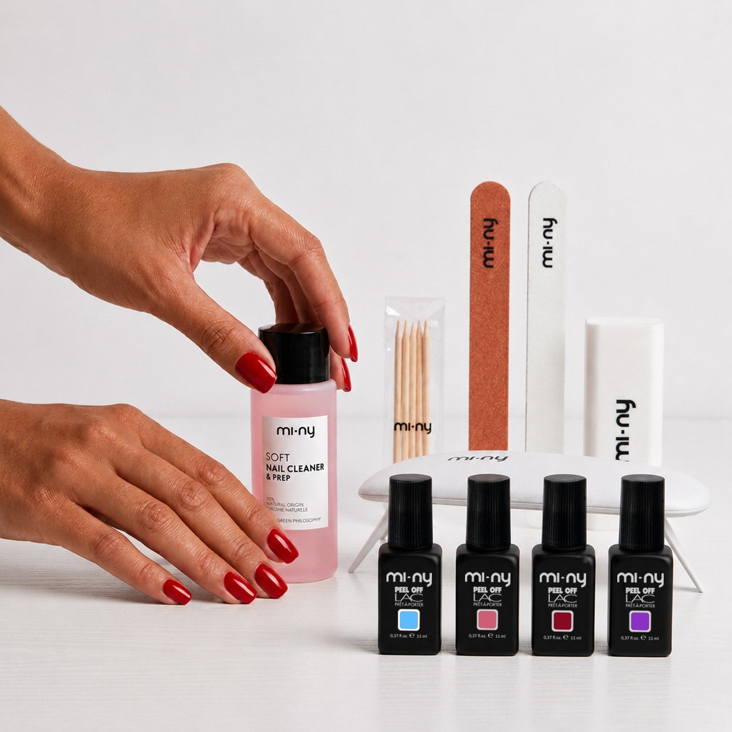 KIT PEEL OFF NAILS normal with 4 nail polishes of your choice
