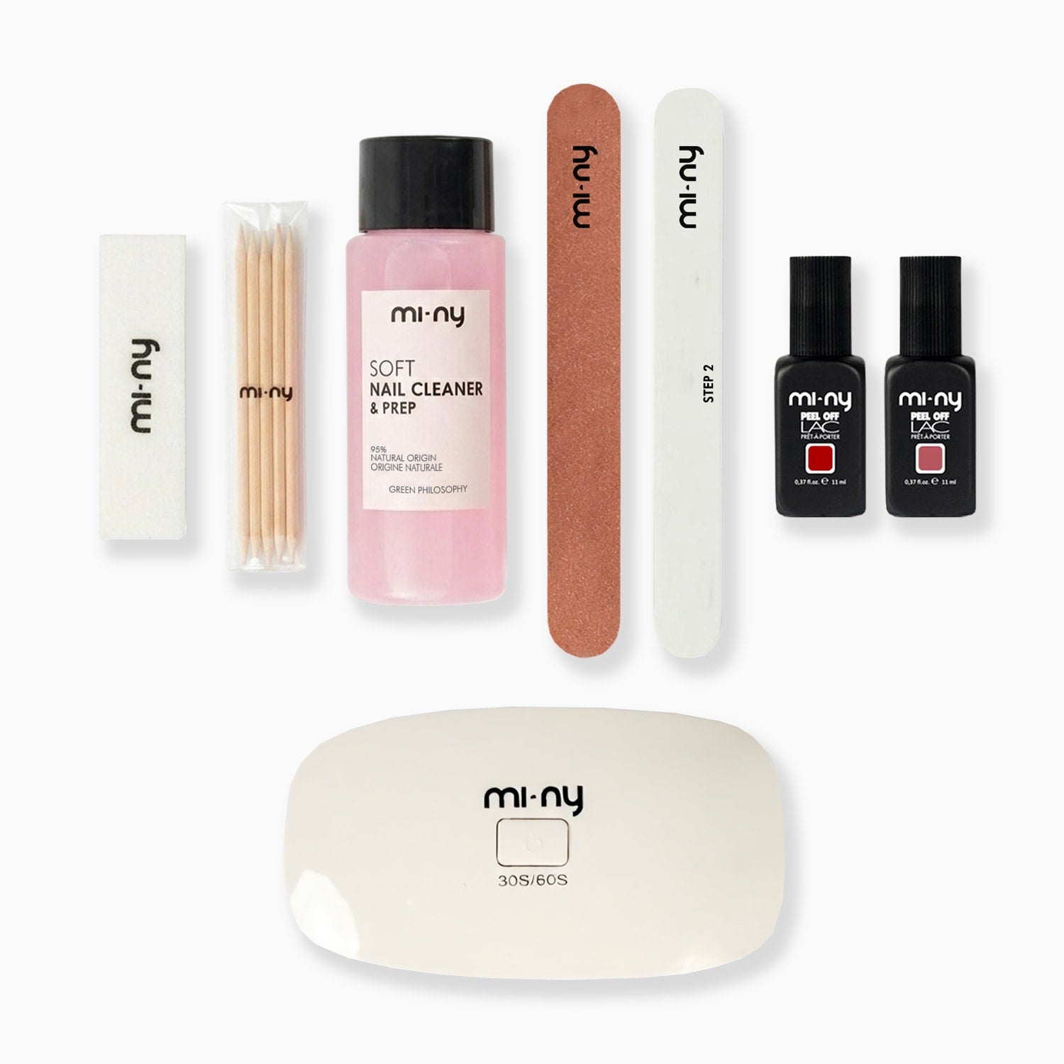KIT PEEL OFF LAC unghie normali con 2 smalti a scelta