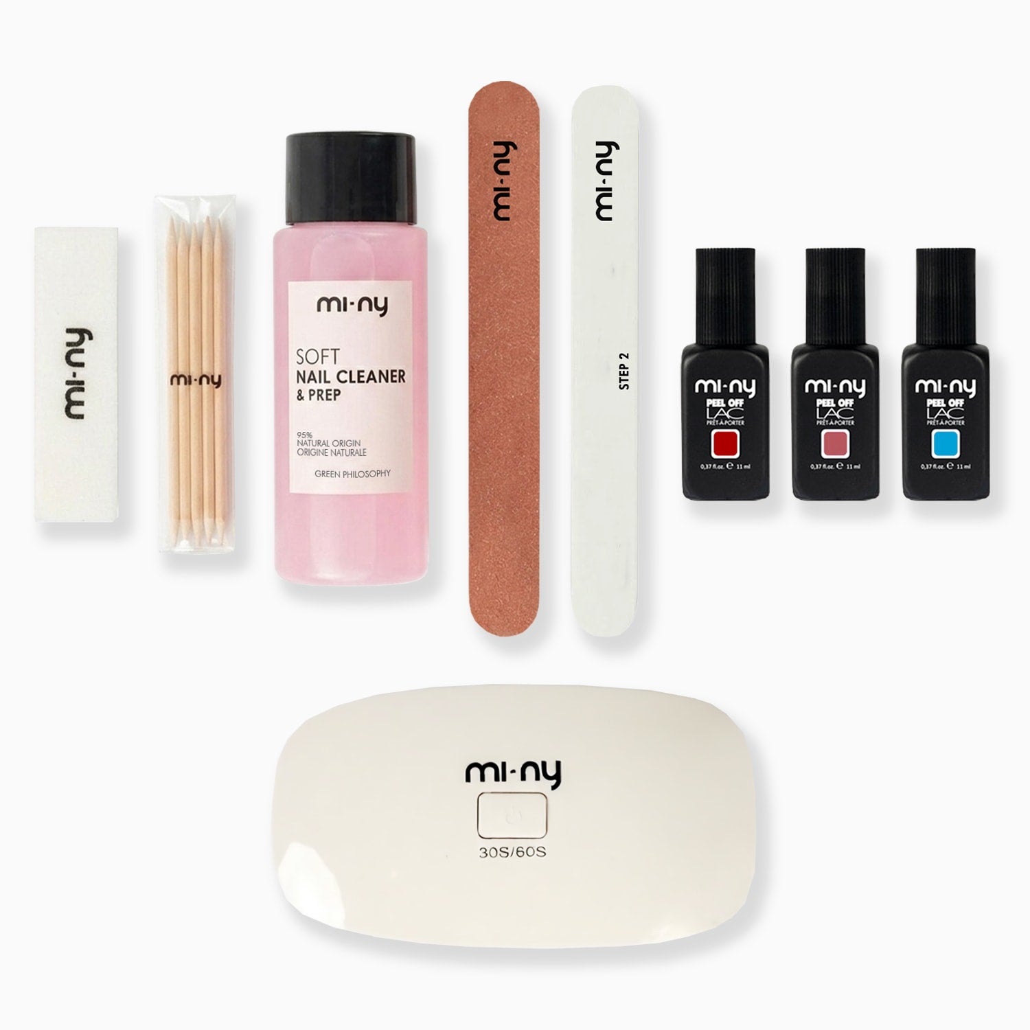 KIT PEEL OFF LAC ongles normaux avec 3 vernis au choix
