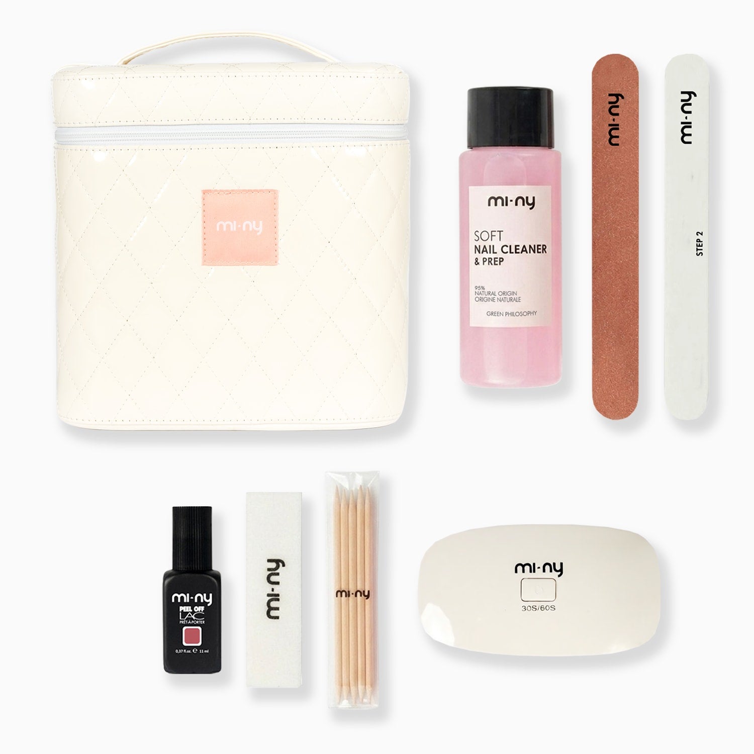 KIT PEEL OFF LAC unghie normali + beauty case puffy