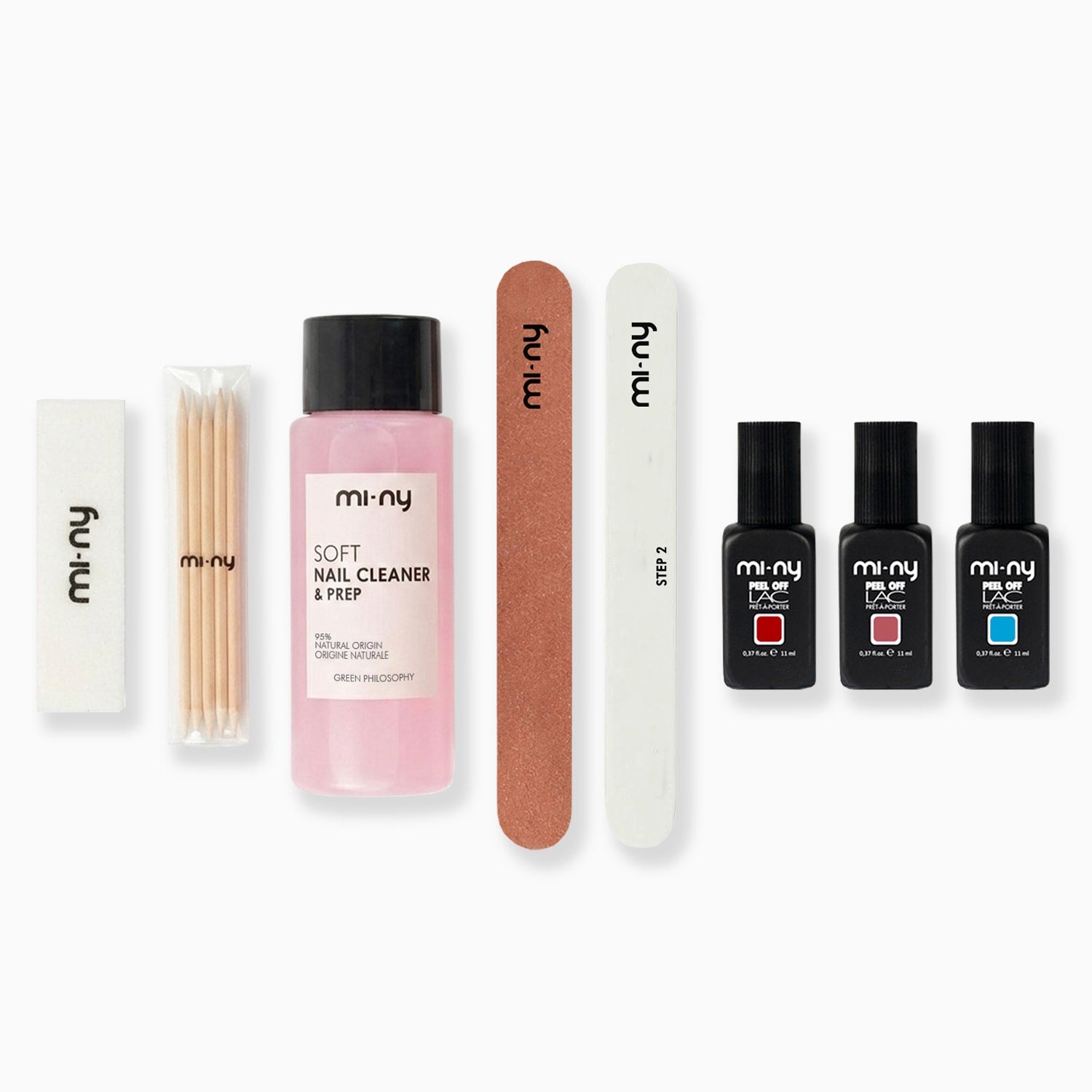 KIT PEEL OFF NAILS normal with 4 nail polishes of your choice