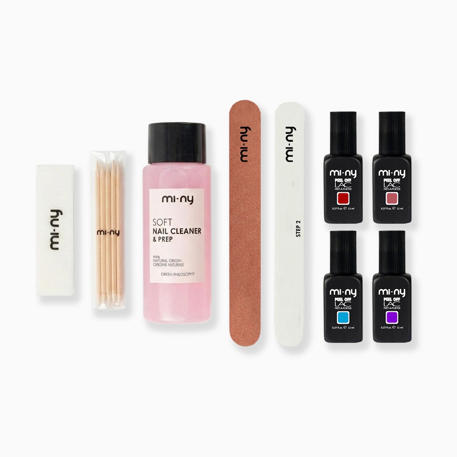 KIT PEEL OFF NAILS normal with 4 nail polishes of your choice