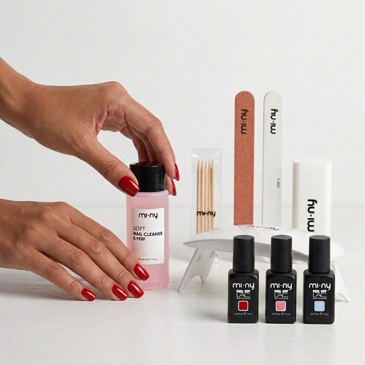 KIT PEEL OFF LAC ongles normaux avec 3 vernis au choix