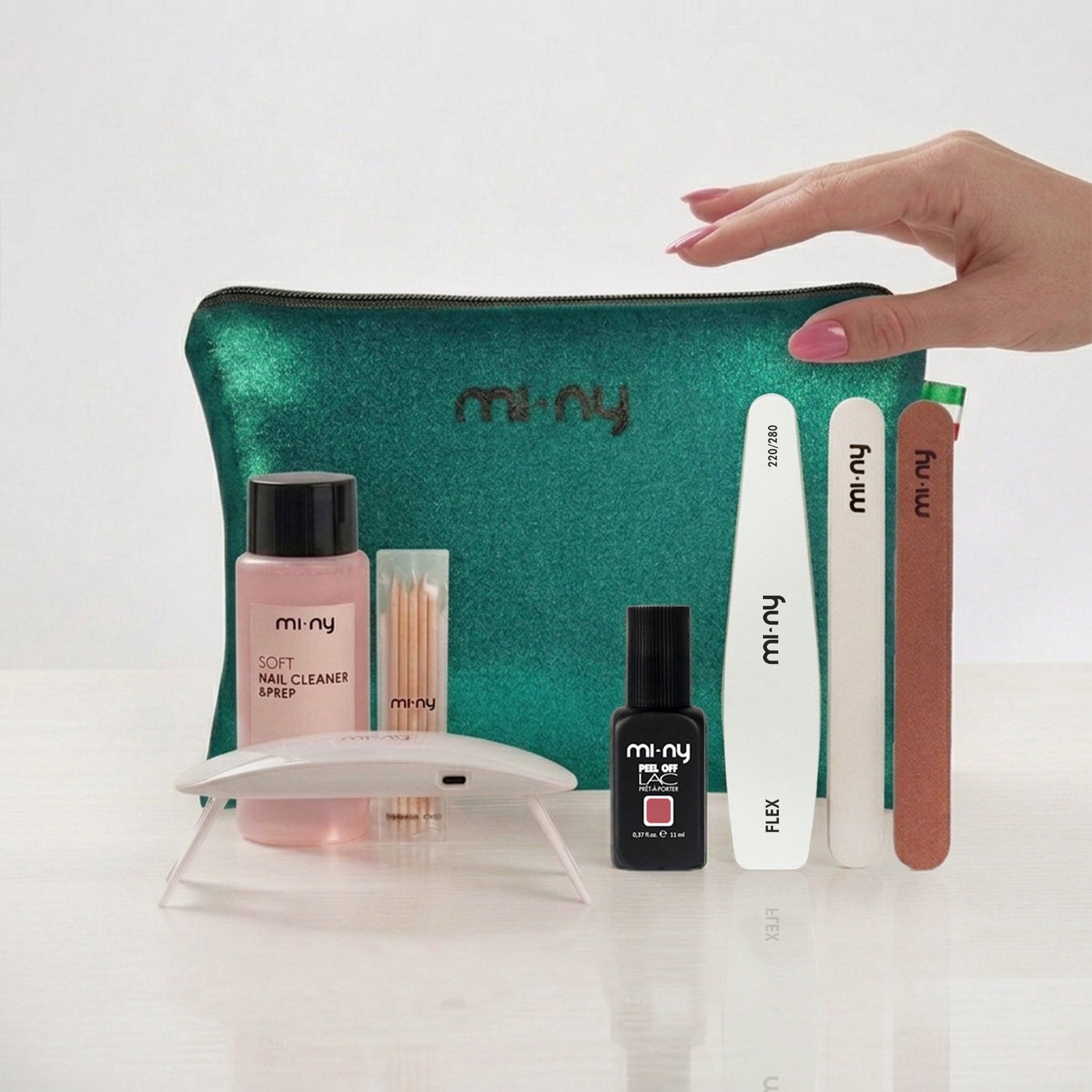 KIT PEEL OFF LAC poröse oder dünne Nägel + Täschchen