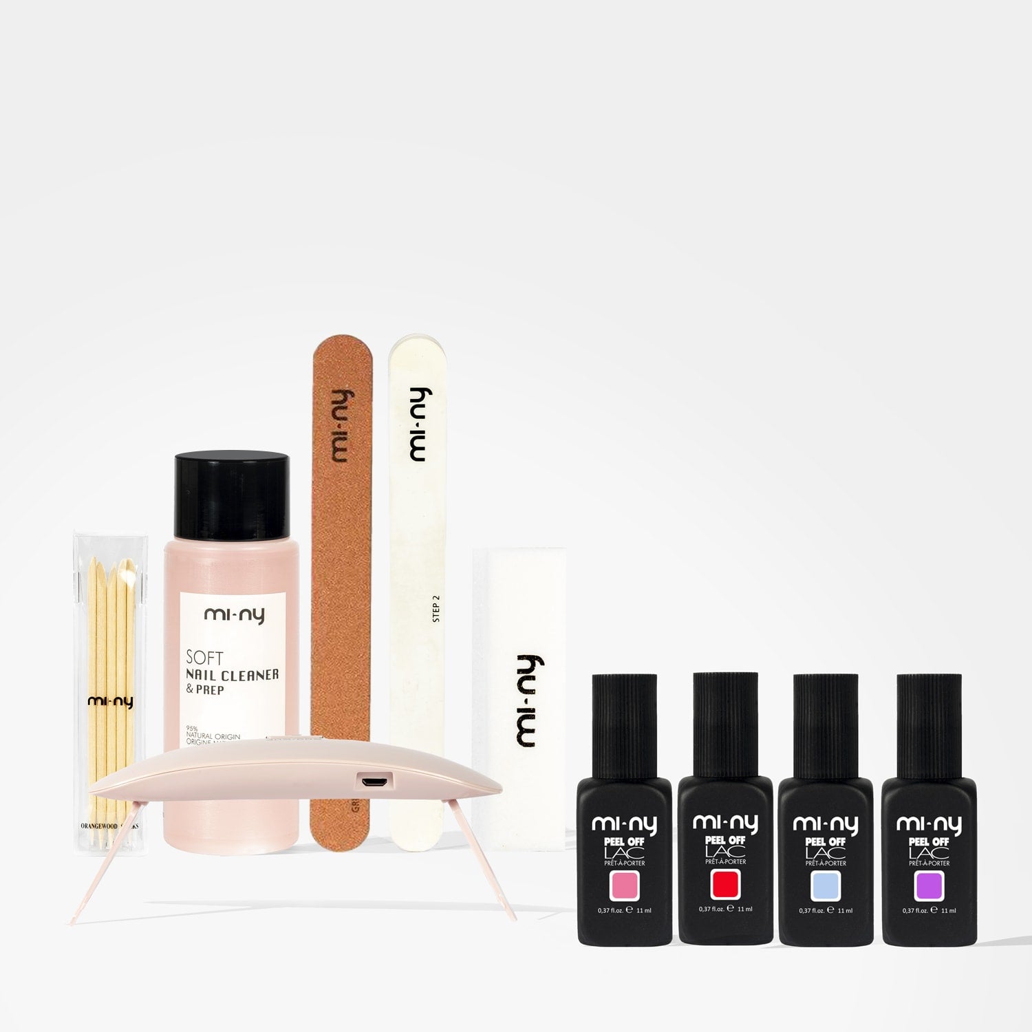 KIT PEEL OFF LAC ongles normaux avec 4 vernis au choix