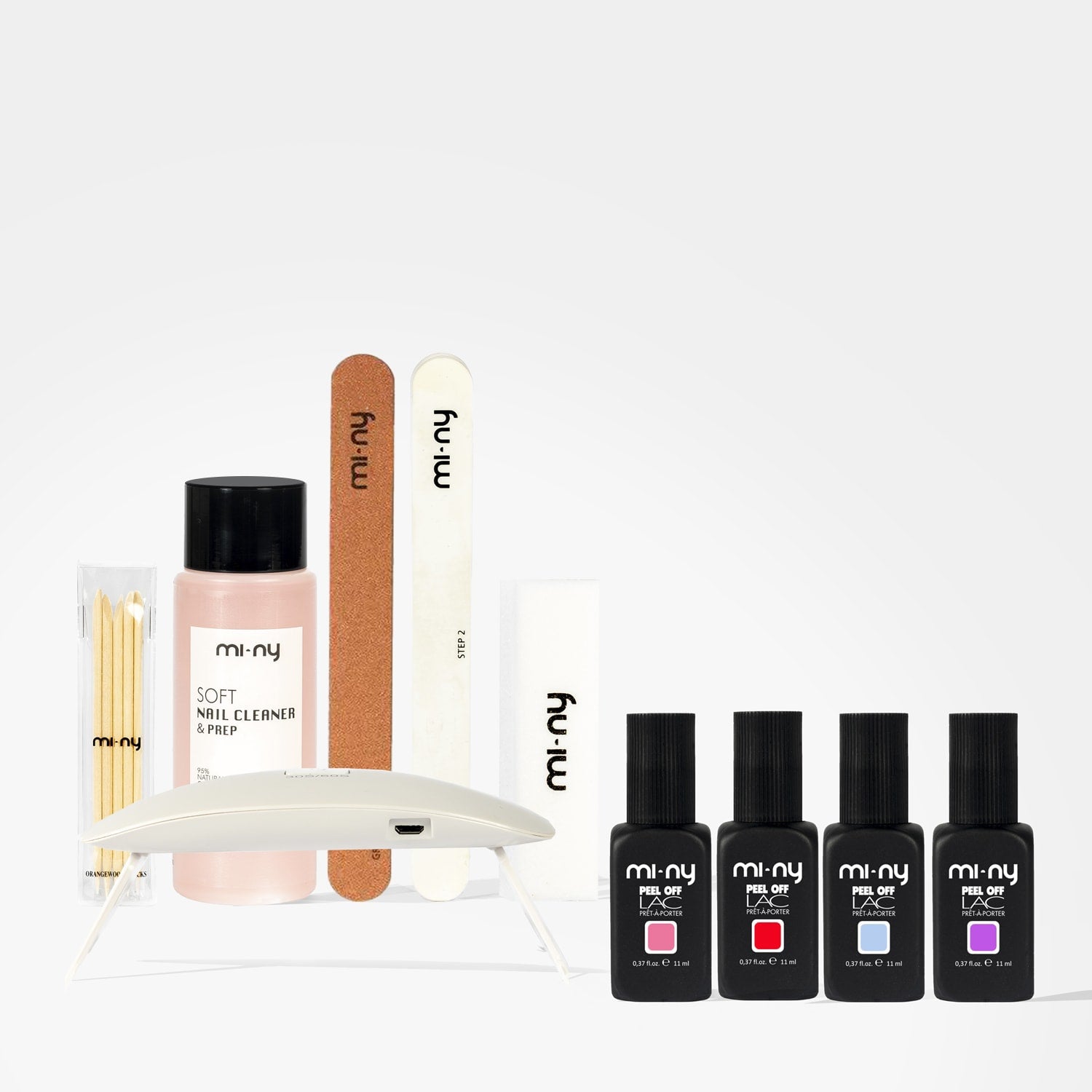 KIT PEEL OFF LAC ongles normaux avec 4 vernis au choix