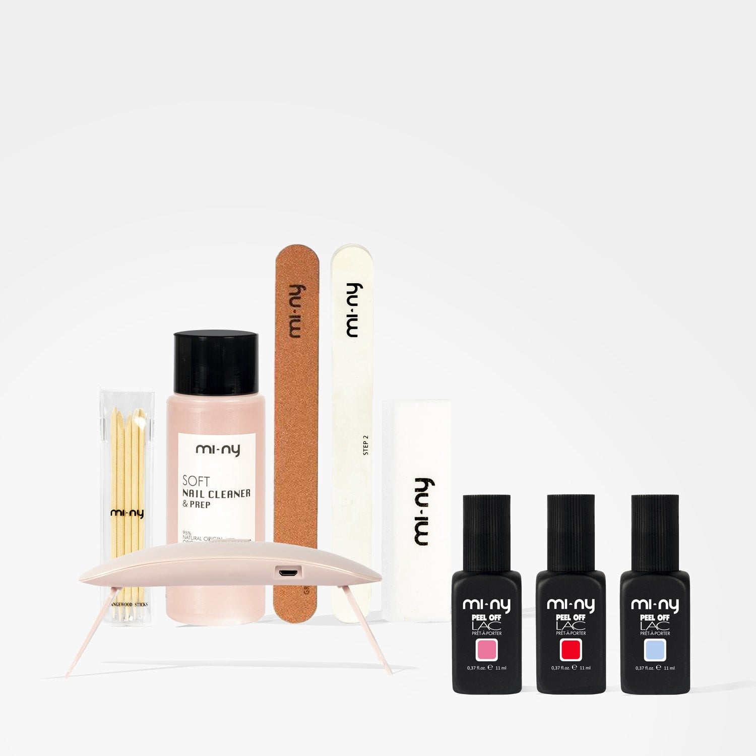 KIT PEEL OFF LAC unghie normali con 3 smalti a scelta