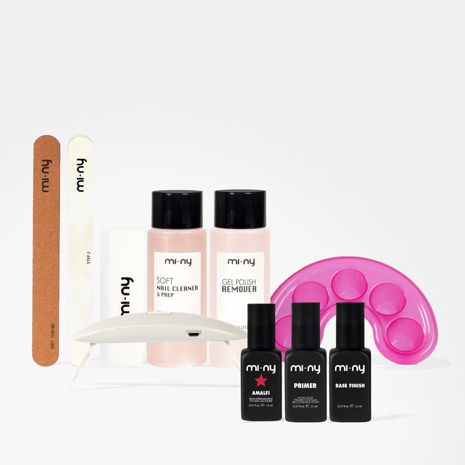 SEMIPERMANENT NAIL POLISH KIT with mini LED lamp